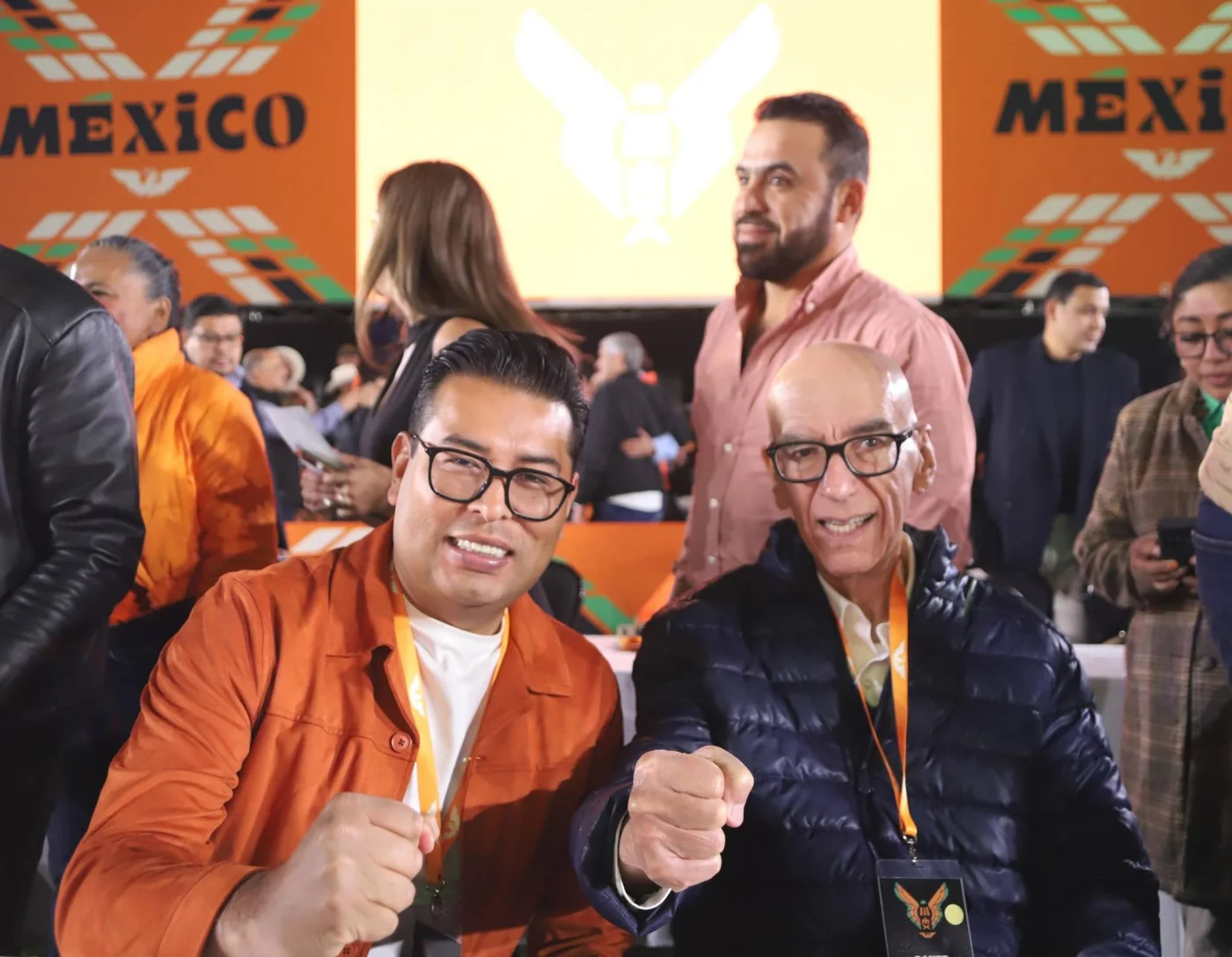 Néstor Camarillo con Dante Delgado, líder y fundador de Movimiento Ciudadano